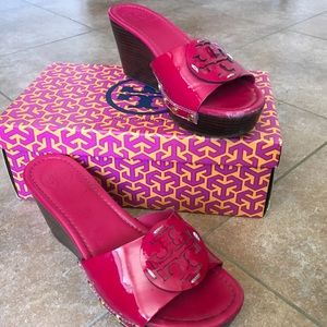 Tory Burch Orchid Pink Platforms Size 8
